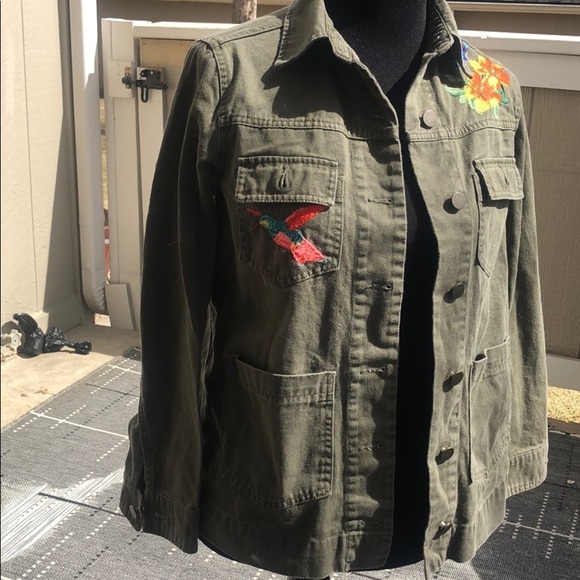 WhoWhat Wear.Boho style,embroidered utility jacket - Picture 8 of 11